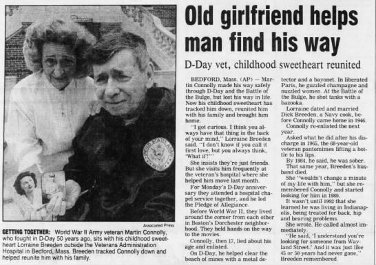 D-Day vet, childhood sweetheart reunited